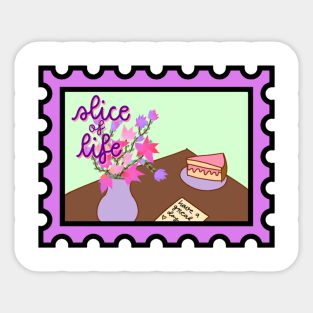 Slice of Life Postage Stamp Sticker